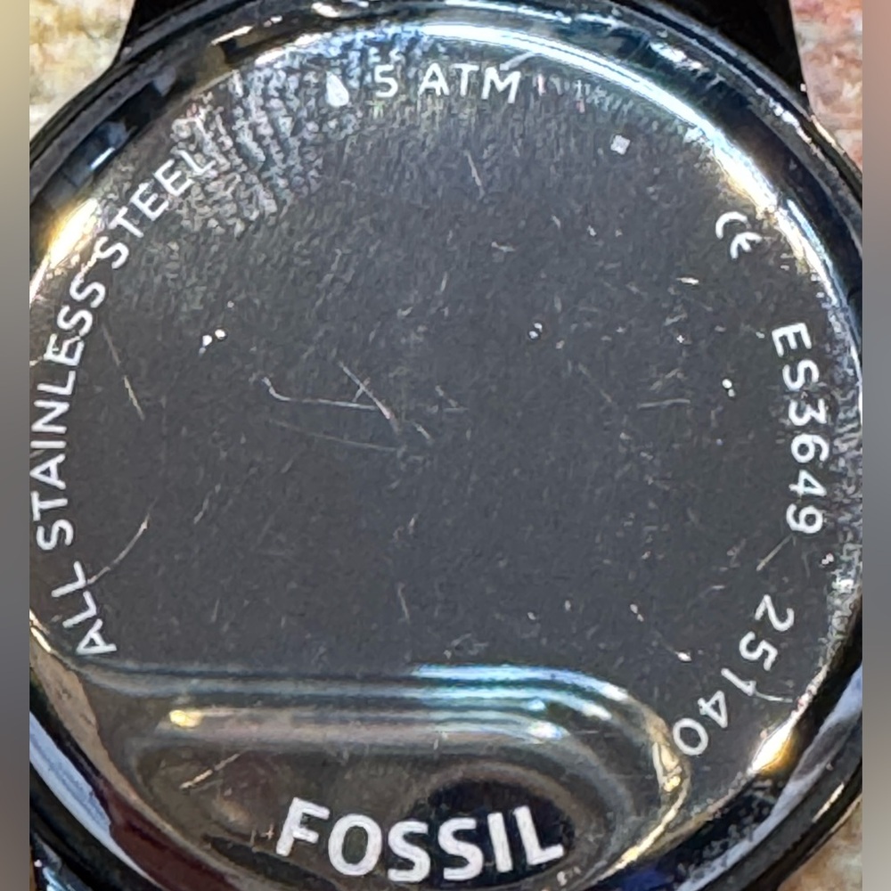 FOSSIL Women’s ES3649 Jesse Crystal Accented Black Stainless Steel Watch - Picture 5 of 9